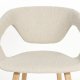 ZUIVER Flexback spisebordstol, med armlener - beige bouclé og naturlig bketre
