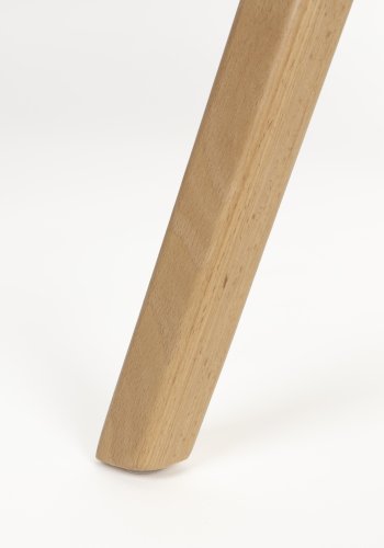 ZUIVER Flexback spisebordstol, med armlener - beige bouclé og naturlig bketre