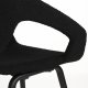 ZUIVER Flexback spisebordstol, m. armlen - svart bouclé og svart bketre