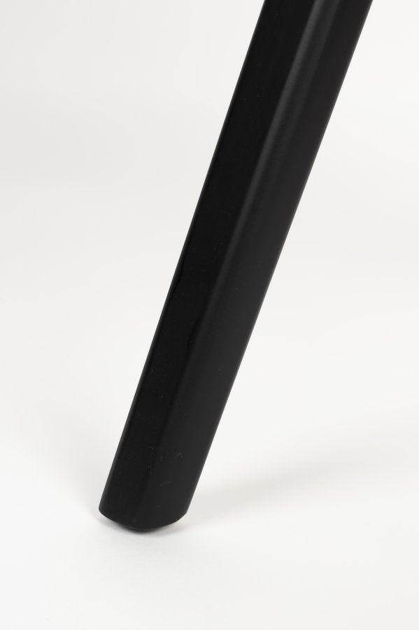 ZUIVER Flexback spisebordstol, m. armlen - svart bouclé og svart bketre
