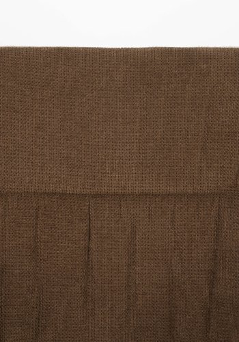 WHITE LABEL LIVING Daley spisebordstol, med armlen - beige/brun polyester og svart jern