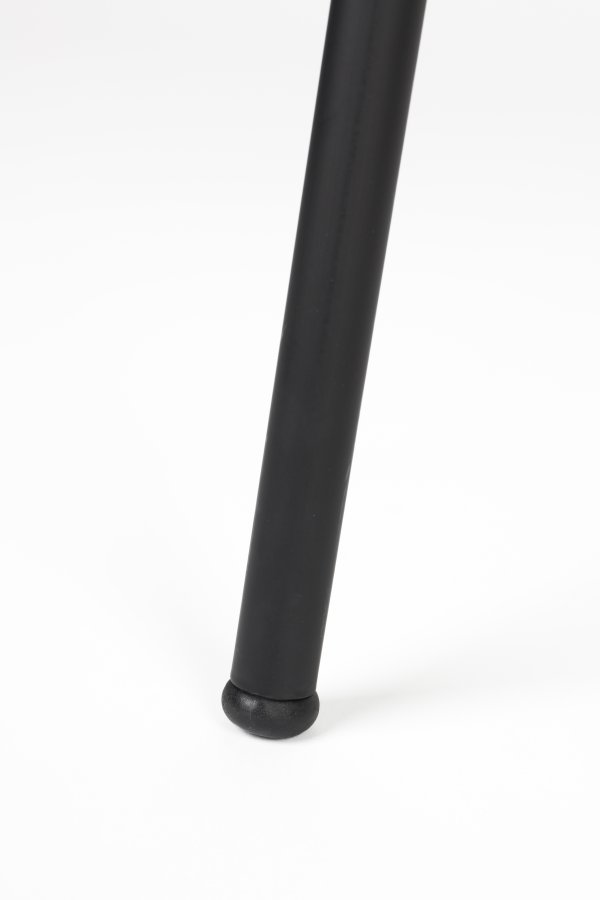 WHITE LABEL LIVING Bouton spisestuestol, stabelbar, m. armlen - off-white polyester og svart jern