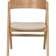 ROWICO Waterton spisebordstol, m. armlener - beige stoff og naturlig eik
