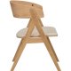 ROWICO Waterton spisebordstol, m. armlener - beige stoff og naturlig eik