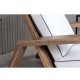 VENTURE DESIGN Daria Loungesessel für den Garten, mit Armlehnen – cremefarbene Kissen und braunes Akazienholz