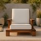 VENTURE DESIGN Daria loungestol til haven, m. arml�n - offwhite hynder og brun akacietr�