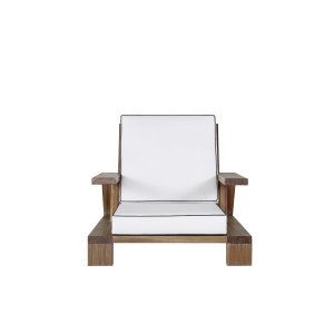 VENTURE DESIGN Daria loungestol til haven, m. armln - offwhite hynder og brun akacietr