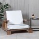 VENTURE DESIGN Daria loungestol til haven, m. arml�n - offwhite hynder og brun akacietr�