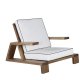 VENTURE DESIGN Daria loungestol til haven, m. arml�n - offwhite hynder og brun akacietr�