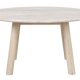 ROWICO Taransay salongbord, rundt - beige travertin og hvitkalket eik (90)