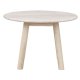 ROWICO Taransay Couchtisch, rund – beigefarbener Travertin und weiß gekalkte Eiche (60)