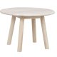 ROWICO Taransay Couchtisch, rund – beigefarbener Travertin und weiß gekalkte Eiche (60)