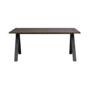 ROWICO Carradale matbord, med utdrag - brun ek och svart metall (170x100)