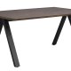 ROWICO Carradale spisebord, m. udtrk - brun eg og sort metal (170x100)