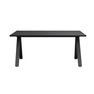 ROWICO Carradale matbord, med utdrag - svart ek och svart metall (170x100)