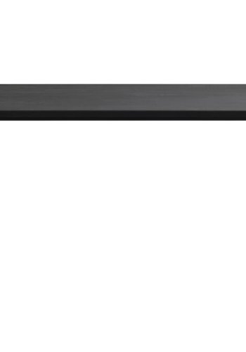 ROWICO Carradale spisebord, m. udtrk - sort eg og sort metal (170x100)