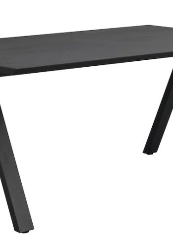 ROWICO Carradale spisebord, m. udtrk - sort eg og sort metal (170x100)