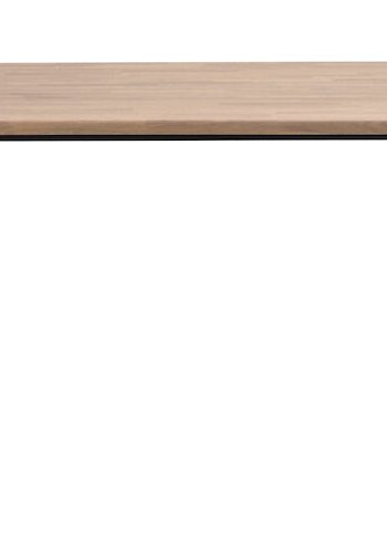 ROWICO Carradale spisebord, m. udtrk - natur eg og sort metal (170x100)