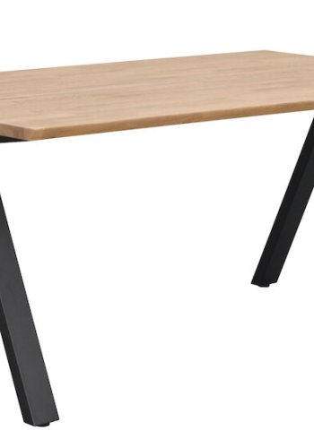 ROWICO Carradale spisebord, m. udtrk - natur eg og sort metal (170x100)