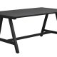 ROWICO Carradale spisebord, m. udtrk - sort eg og sort metal (170x100)