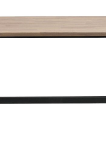 ROWICO Carradale spisebord, m. udtrk - natur eg og sort metal (170x100)