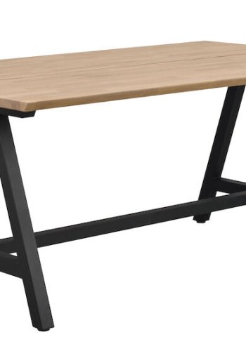 ROWICO Carradale spisebord, m. udtrk - natur eg og sort metal (170x100)