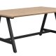 ROWICO Carradale spisebord, m. udtrk - natur eg og sort metal (170x100)