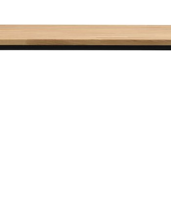 ROWICO Carradale spisebord, m. udtrk - natur eg og sort metal (220x100)