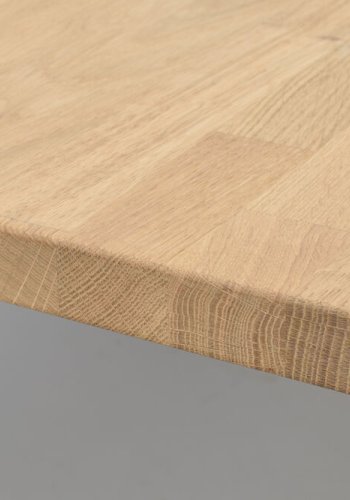 ROWICO Carradale spisebord, m. udtrk - natur eg og sort metal (220x100)