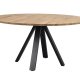 ROWICO Carradale spisebord, rund - natur eg og sort metal (150)