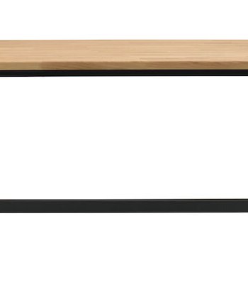 ROWICO Carradale spisebord, m. udtrk - natur eg og sort metal (220x100)