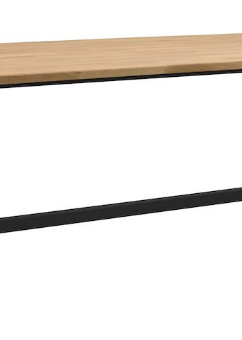 ROWICO Carradale spisebord, m. udtrk - natur eg og sort metal (220x100)