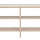 ROWICO Orwel konsolbord, m. 2 hylder - beige travertin og hvidvasket eg (140x40)