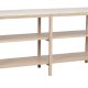 ROWICO Orwel konsolbord, m. 2 hylder - beige travertin og hvidvasket eg (140x40)