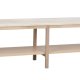 ROWICO Orwel konsolbord, m. hylde - beige travertin og hvidvasket eg (140x40)