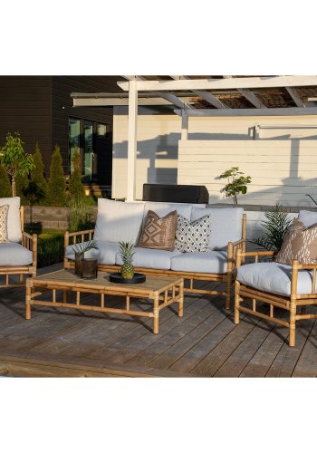 VENTURE DESIGN Cane hagebord, rektangulrt - naturlig bambus (70x120)