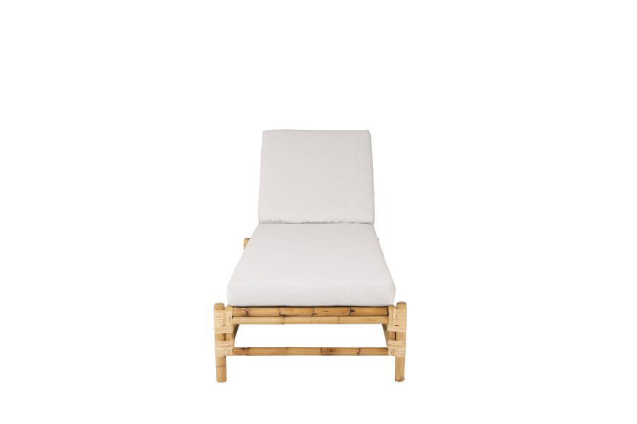 VENTURE DESIGN Cane fluktstol, m. lys gr� pute - naturlig bambus (210x72)
