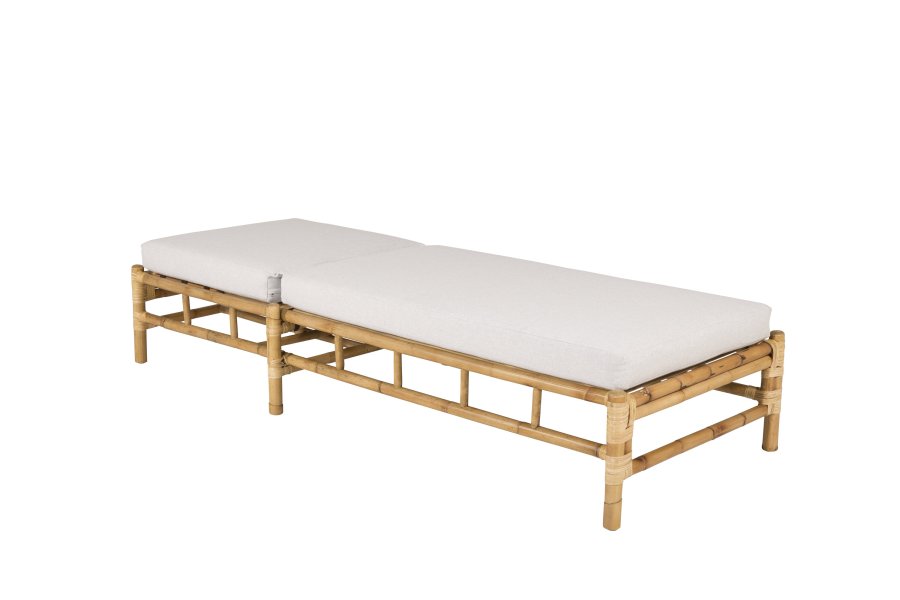VENTURE DESIGN Cane fluktstol, m. lys gr� pute - naturlig bambus (210x72)