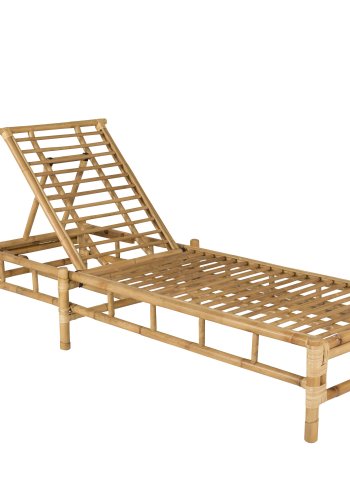 VENTURE DESIGN Cane fluktstol, m. lys gr� pute - naturlig bambus (210x72)