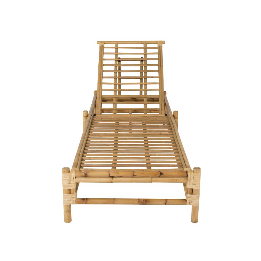 VENTURE DESIGN Cane fluktstol, m. lys gr pute - naturlig bambus (210x72)