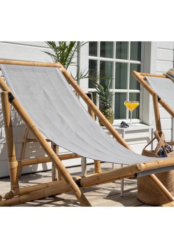 VENTURE DESIGN Cane fluktstol, sammenleggbar - gr polyester og naturlig bambus