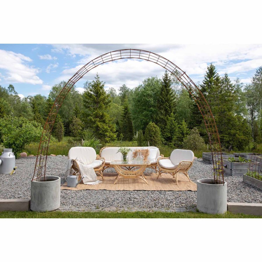 VENTURE DESIGN Moana Trdgrdsbord, med Hylla - Glas och Naturlig Bambu (95 x 60,5 cm)