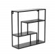 CANETT Vega quadratisches Wandregal - schwarzes Eisen