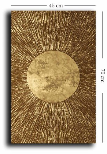 NORDVÄRK 4570NISC bilde, rektangulrt - gulllerret (70x45)