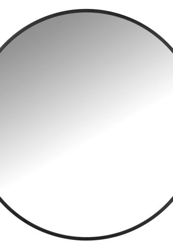 VILLA COLLECTION Vardo vgspejl, rund - spejlglas og sort jern (100)