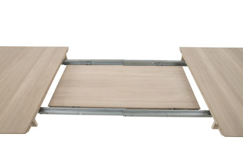 ACT NORDIC Century Spisebord - Naturfarvet tr, hvidpigmenteret eg, m. udtrk, rektangulr, (75x200x100)