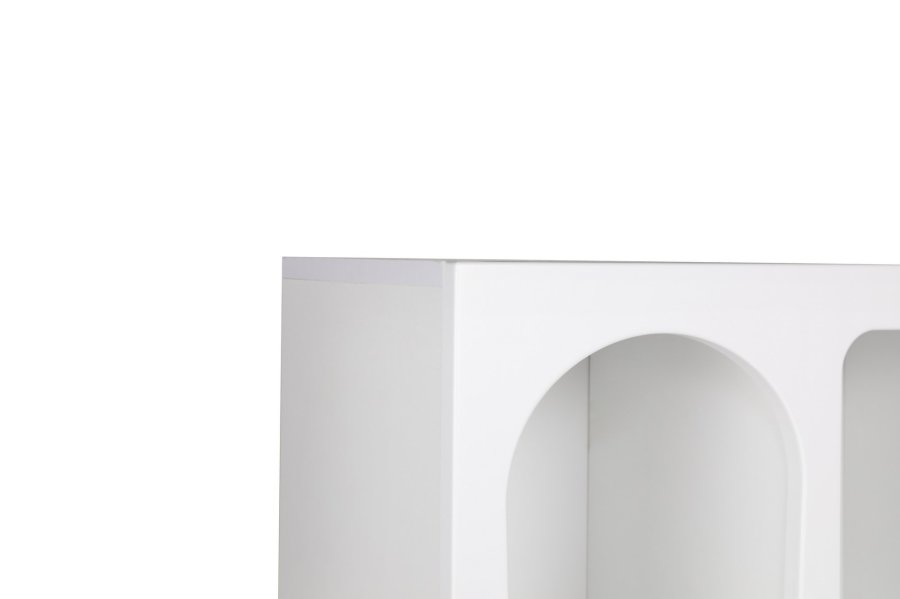 FUNZI LIVING Vens bokhylle - hvit melamin