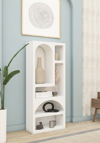 FUNZI LIVING Vens bokhylle - hvit melamin