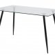 ACT NORDIC Wilma Esstisch - Klar-/Schwarzglas, mit Glasplatte und schwarzen Beinen, rechteckig, inkl. Kunststofffüße, (75x140x80)