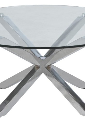 ACT NORDIC Heaven Couchtisch - Klarglas, rund, inkl. Kunststofffüße, (40x82x82)